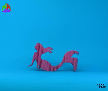 Text Flip - Mermaid 🧜‍♀️