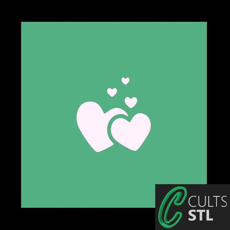 Stencil Coração 2 - 10x10cm