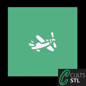 Stencil Avião 2 - 10x10cm