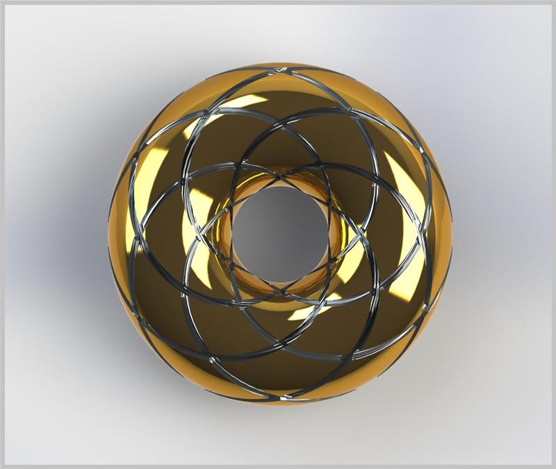 Orgone Scalar | Rodin Coil Torus STL 100mm x 36mm Diameter Coil | Magnetic Field Generator | iToroid Vortex Field Generator | 2 x 6 TURNS