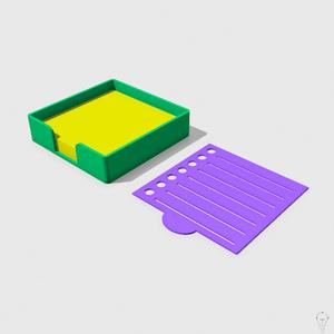 Post-it case and To Do List stencil set