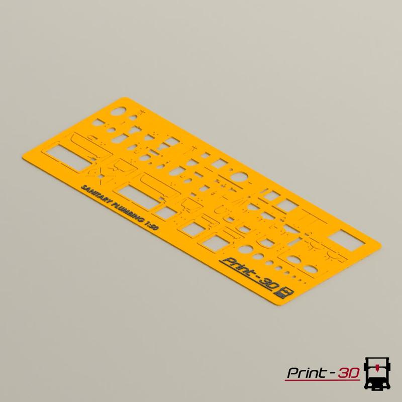 Sanitary Plumbing (1:50) - Drawing Stencil/Template