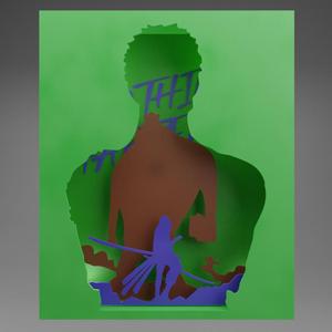 Zoro vs orso stencil poster