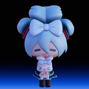Chibi Hatsune Miku with Cinnamoroll Plushie - Vocaloid 3D Model