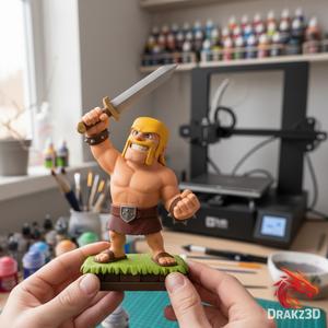 Clash of Clans Barbarian – 3D Printable Figurine
