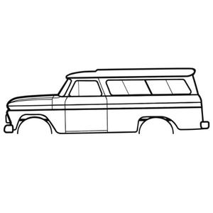 Chevrolet Suburban 1965 Silhouette Wall Art