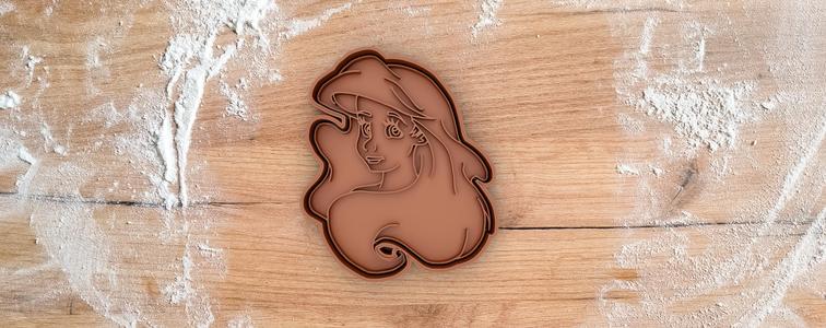 Ariel cookie cutter from the little mermaid
