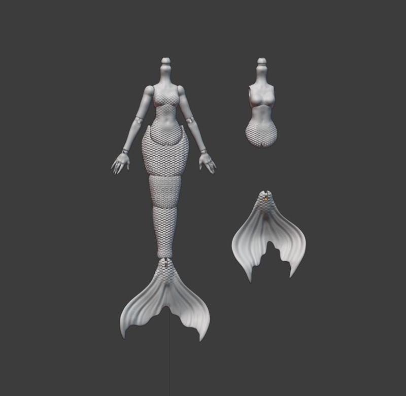 Mermaid doll body Monster High