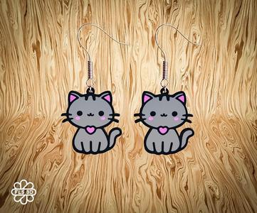 Kawaii Cat Drop Earrings
