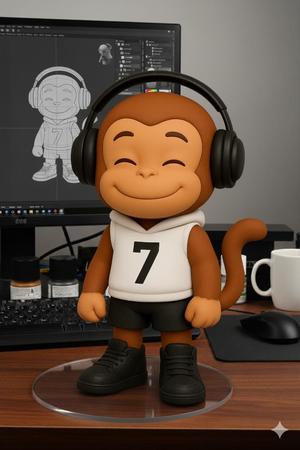 Cool Streetwear Monkey – 3D Printable Model
