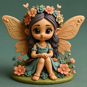Fairy Figurine STL – 3D Printable Fantasy Miniature, Digital Download for Fairy Gardens, Home Decor & Collectible Gifts