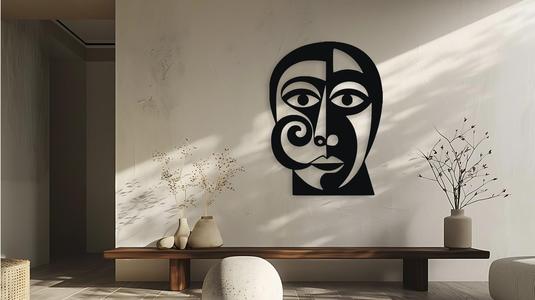 Abstract Face Vector Art Wall Decor