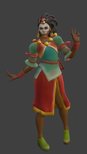 Naomi Osaka Dark Priestess Fortnite STL - Tennis Fusion Skin