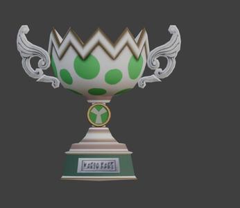 Yoshi Trophy Cup STL - Nintendo Inspired Award 3D Print