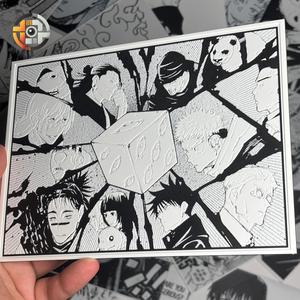 GOJO - PRISON REALM | JUJUTSU KAISEN - JJK - WALL ART - DESK DECORATION - HUEFORGEENTHUSIAST - MANGA PANEL