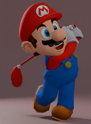 Mario Golf Swing STL - Nintendo Sports Pose 3D Print