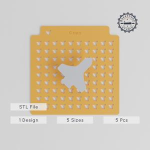 Space Shuttle Sprinkle Stencil, 5 Sizes, Spacecraft & Rocket Ship Design, Compatible with Sprinkles & Edible Glitter