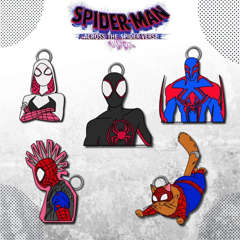 spiderverse keychain pack (spiderman)