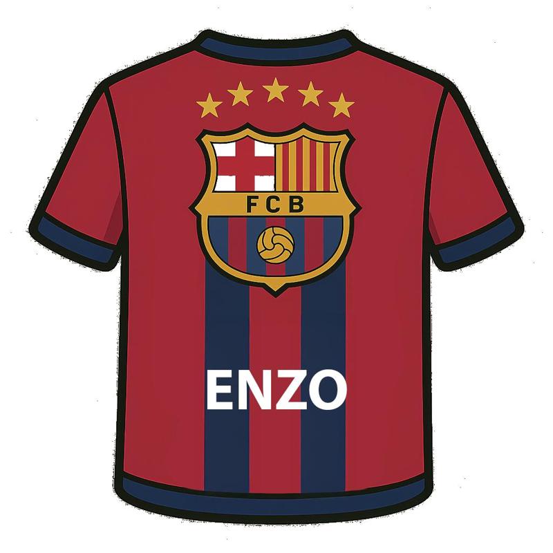 Customizable Football Frame Barcelona Team Shirt Customizable Football Team Frame