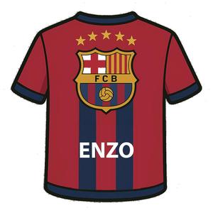 Customizable Football Frame Barcelona Team Shirt Customizable Football Team Frame