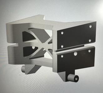 Double frame connecter back for axle point for 1/14 truck frames