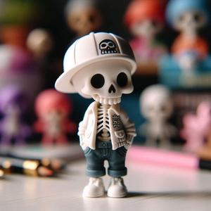 Urban vibes / urban Skeleton 19 / art toy / Halloween / Magic Makes