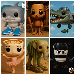 ITALIAN BRAINROT X7 style FUNKO POP