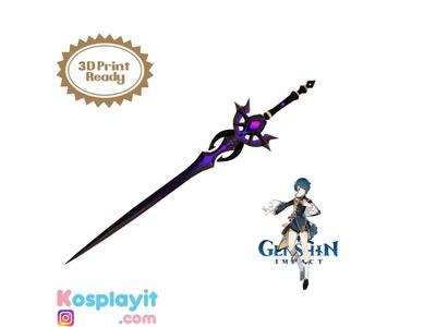Genshin Impact - Festering Desire - Digital 3D Model Files - Divided for Facilitated 3D Printing - Xingqiu Cosplay