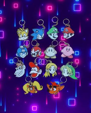 KEY CHAIN / KEY RINGS : VIDEO GAME CHARACTERS.