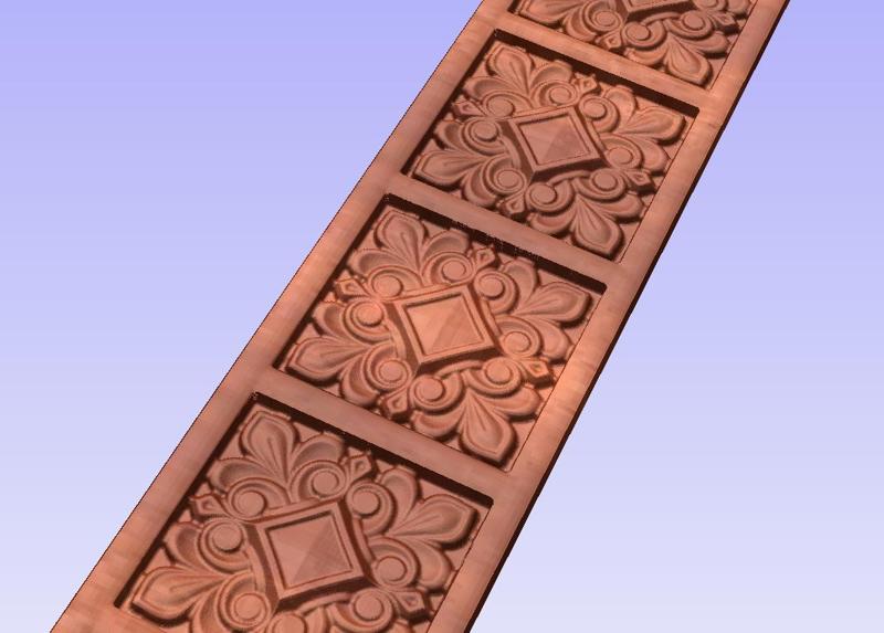 Architrave stl low relief border