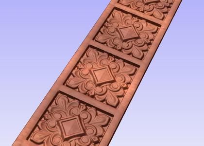 Architrave stl low relief border