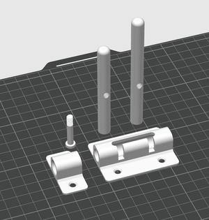 Lock - round bolt target - latch
