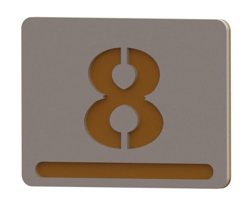 Nr. 8 - Apartment house door number / Modern 3D Apartment Numbers