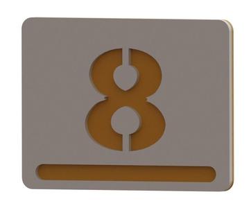 Nr. 8 - Apartment house door number / Modern 3D Apartment Numbers