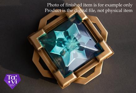 Liyue cryo vision genshin impact 3d print cosplay stl files