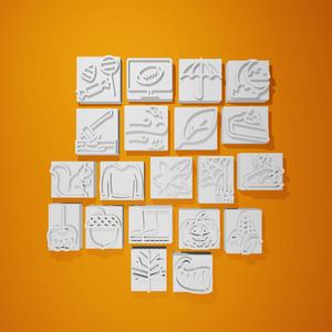 Stamp - ceramic, clay, cookies: Autumn