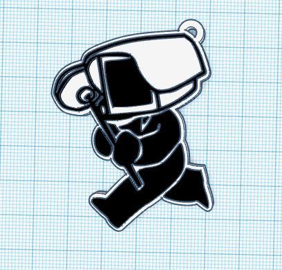 Cameraman skibidi toilet key chain
