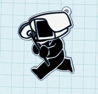 Cameraman skibidi toilet key chain