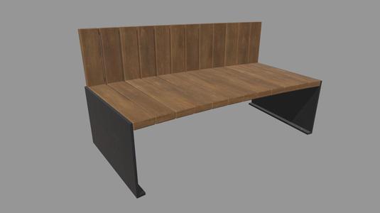 Low Poly Wooden Bench // Design 016