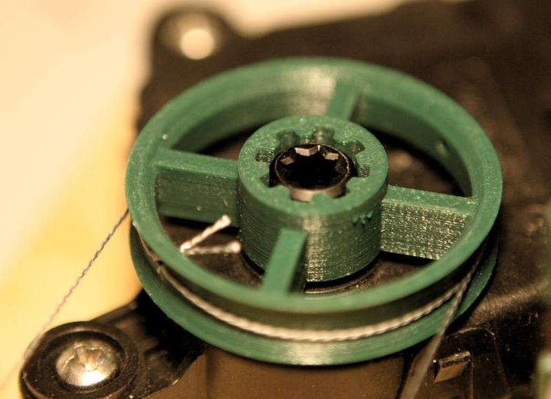 Pulley and Slotted Wheel for 4 RPM gearmotor