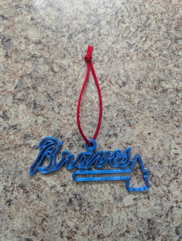 Atlanta Braves Christmas Ornament