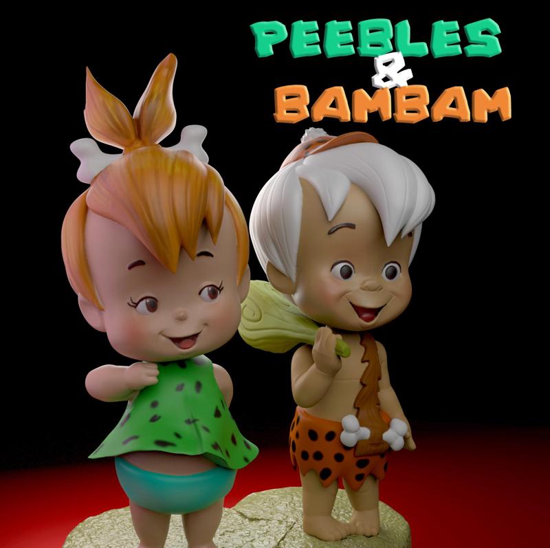 Peeble and Bambam - 16cm