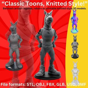 Scooby-Doo Knitted Texture Classic Cartoon Planter Model