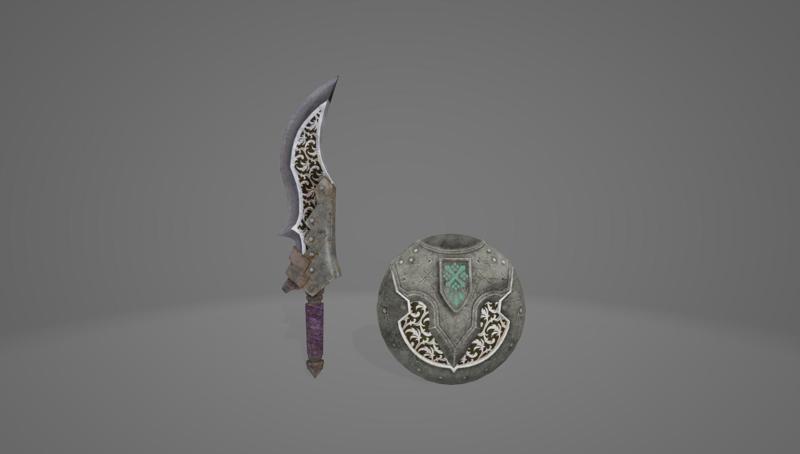 MONSTER HUNTER WORLD KJARR SWORD AND SHIELD