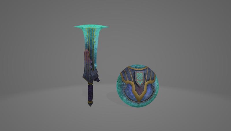 MONSTER HUNTER WORLD LUNASTRA SWORD AND SHIELD