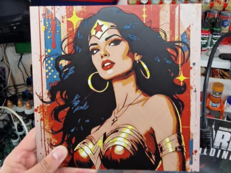 Wonder Woman Hueforge - Street Art