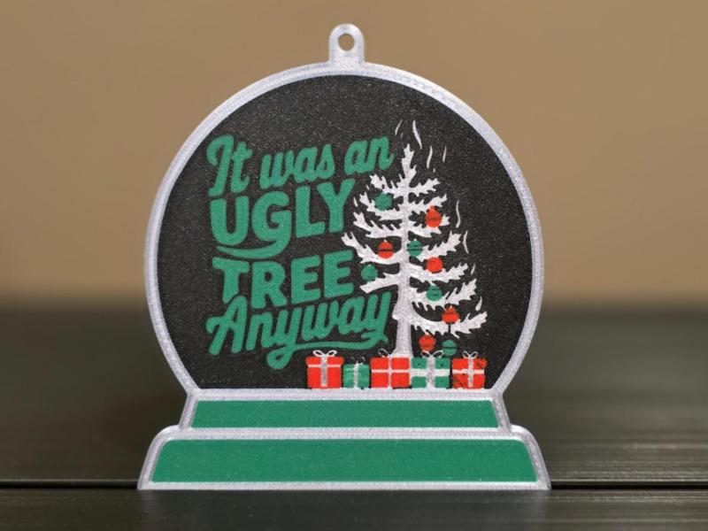 Christmas Vacation - Ugly Tree  Snowglobe Ornament