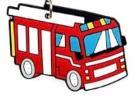 FIREMAN TRUCK KEYCHAIN