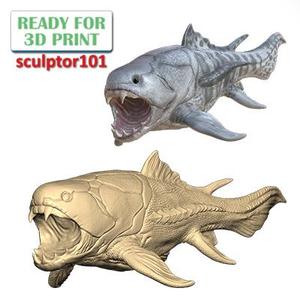 Ancient Ocean Creature Dunkleosteus 3D sculpting printable model