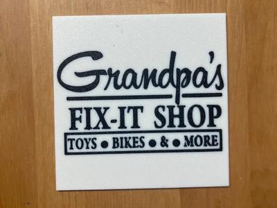 Grandpa's FIX IT SHOP Coaster